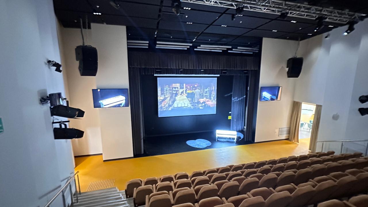 Installation of sound equipment for broadcasting background music