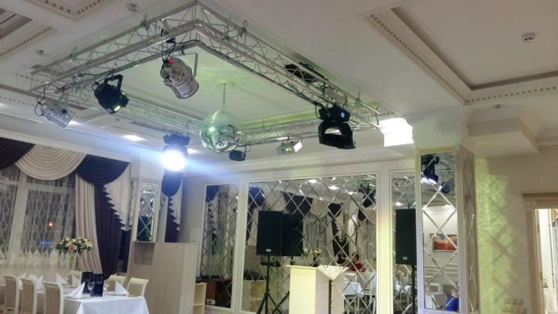 Installation of sound equipment for broadcasting background music